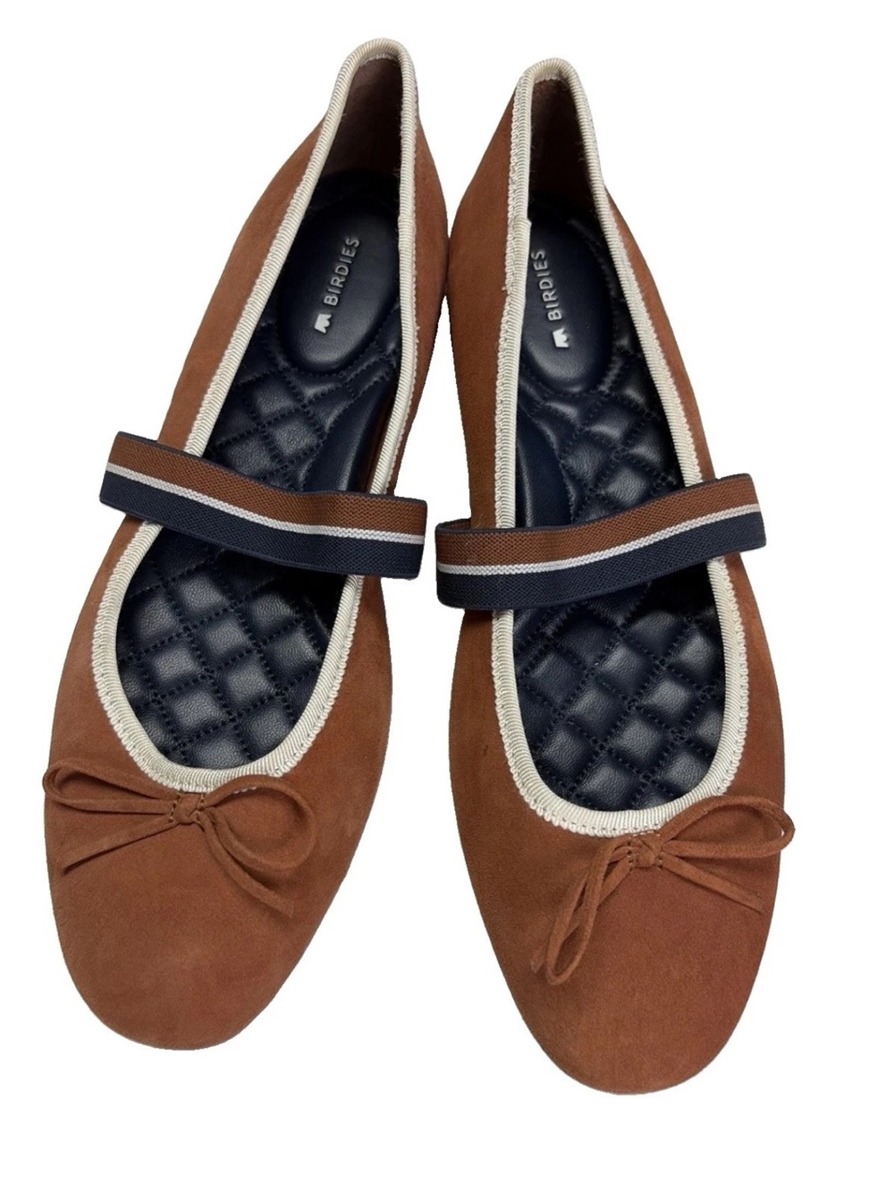 Birdies Hummingbird brown Mary Jane strap Ballet Flats- Preppy Comfort-Sz 8